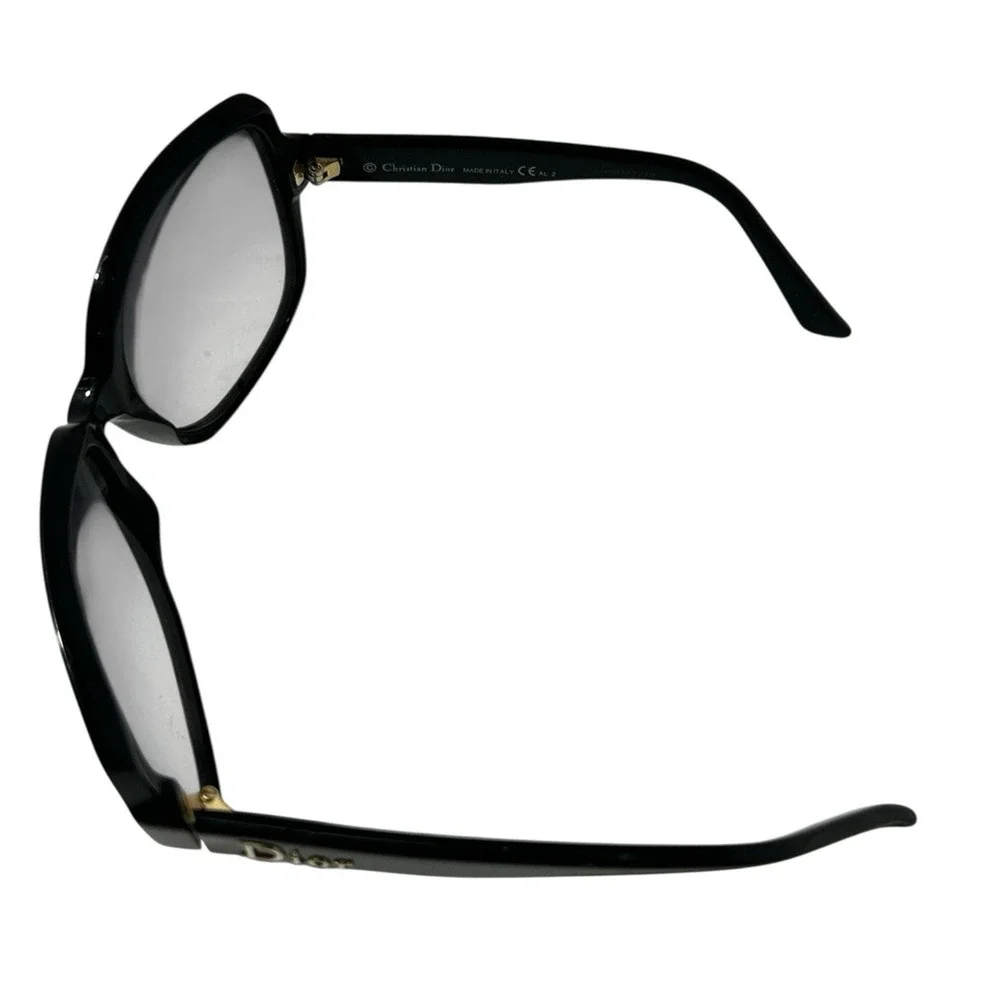 Dior Black Square Frame Sunglasses w/Gold Accents DiorMitzA3 EUC